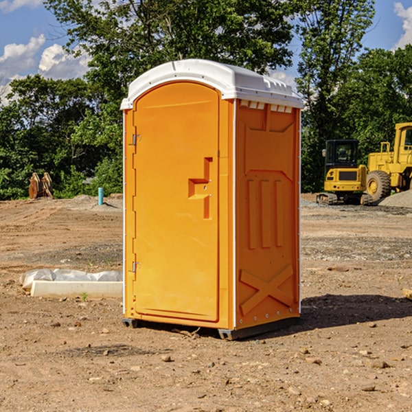 what is the cost difference between standard and deluxe portable restroom rentals in Wright